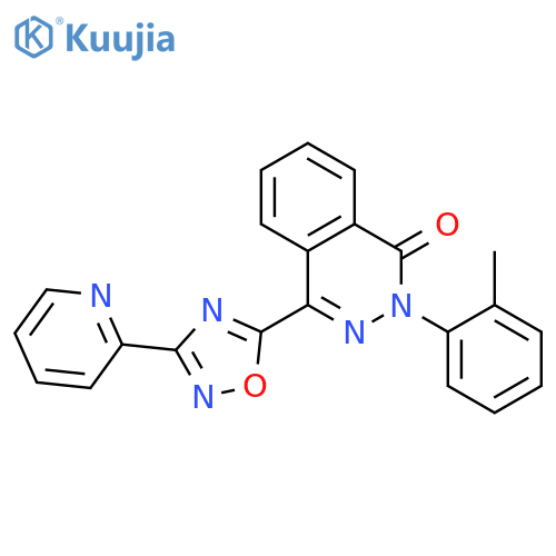 2-(2-methylphenyl)-4-[3-(pyridin-2-yl)-1,2,4-oxadiazol-5-yl]-1,2-dihydrophthalazin-1-one structure