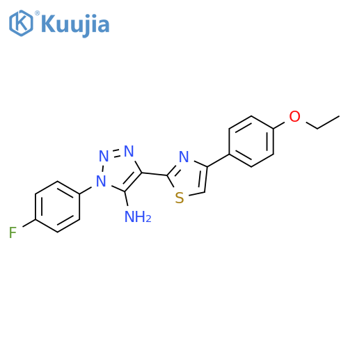 4-[4-(4-ethoxyphenyl)-1,3-thiazol-2-yl]-1-(4-fluorophenyl)-1H-1,2,3-triazol-5-amine structure