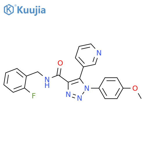 N-[(2-fluorophenyl)methyl]-1-(4-methoxyphenyl)-5-(pyridin-3-yl)-1H-1,2,3-triazole-4-carboxamide structure