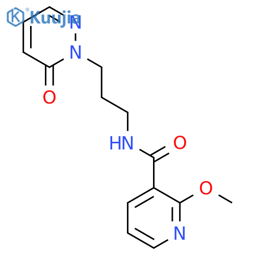 2-methoxy-N-3-(6-oxo-1,6-dihydropyridazin-1-yl)propylpyridine-3-carboxamide structure