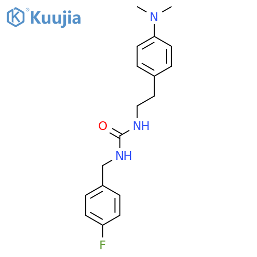 3-{2-4-(dimethylamino)phenylethyl}-1-(4-fluorophenyl)methylurea structure