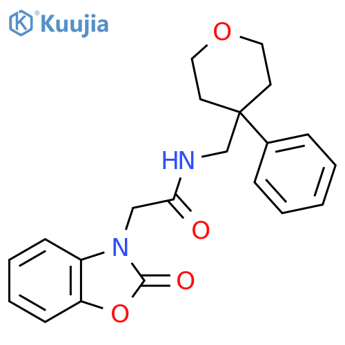 2-(2-oxo-2,3-dihydro-1,3-benzoxazol-3-yl)-N-(4-phenyloxan-4-yl)methylacetamide structure