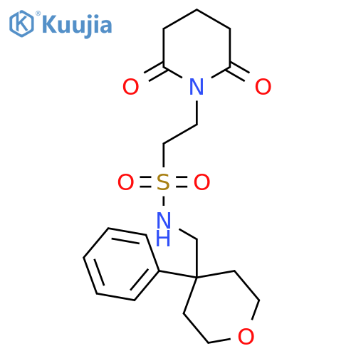 2-(2,6-dioxopiperidin-1-yl)-N-[(4-phenyloxan-4-yl)methyl]ethane-1-sulfonamide structure