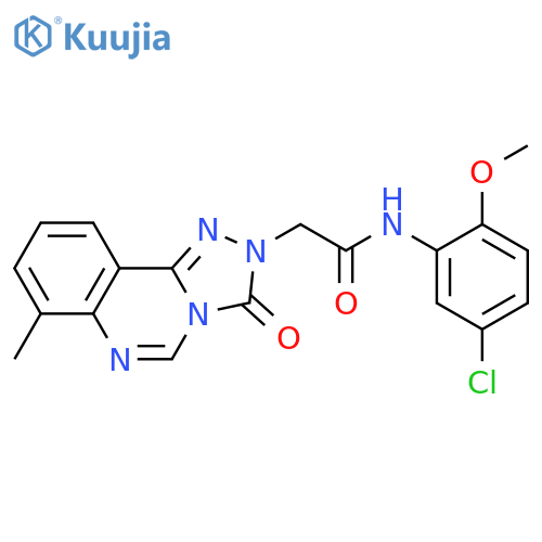 N-(5-chloro-2-methoxyphenyl)-2-{7-methyl-3-oxo-2H,3H-[1,2,4]triazolo[4,3-c]quinazolin-2-yl}acetamide structure