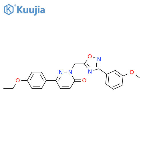 6-(4-ethoxyphenyl)-2-{[3-(3-methoxyphenyl)-1,2,4-oxadiazol-5-yl]methyl}-2,3-dihydropyridazin-3-one structure
