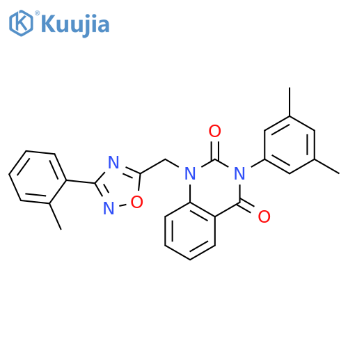 3-(3,5-dimethylphenyl)-1-{[3-(2-methylphenyl)-1,2,4-oxadiazol-5-yl]methyl}-1,2,3,4-tetrahydroquinazoline-2,4-dione structure