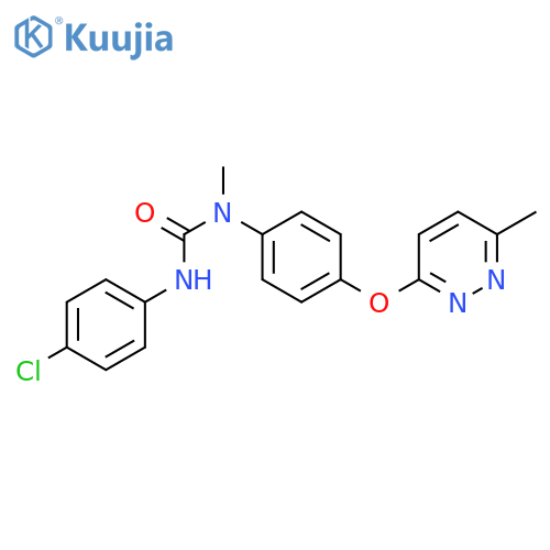 1-(4-chlorophenyl)-3-methyl-3-{4-(6-methylpyridazin-3-yl)oxyphenyl}urea structure