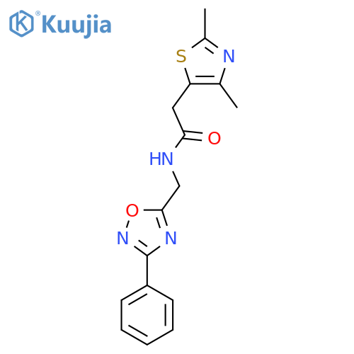 2-(2,4-dimethyl-1,3-thiazol-5-yl)-N-(3-phenyl-1,2,4-oxadiazol-5-yl)methylacetamide structure