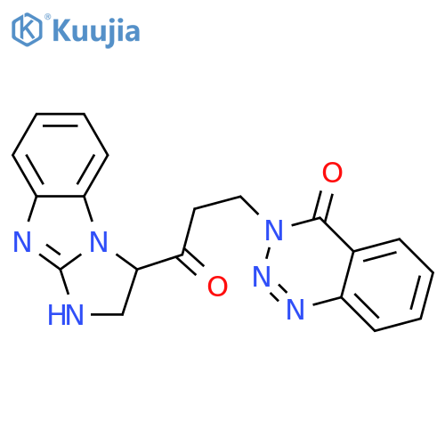3-(3-oxo-3-{2,5,7-triazatricyclo6.4.0.0^{2,6}dodeca-1(8),6,9,11-tetraen-5-yl}propyl)-3,4-dihydro-1,2,3-benzotriazin-4-one structure