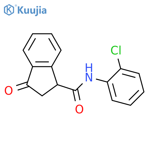 N-(2-chlorophenyl)-3-oxo-2,3-dihydro-1H-indene-1-carboxamide structure