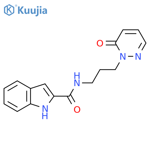 N-3-(6-oxo-1,6-dihydropyridazin-1-yl)propyl-1H-indole-2-carboxamide structure