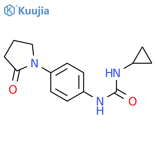 3-cyclopropyl-1-4-(2-oxopyrrolidin-1-yl)phenylurea structure
