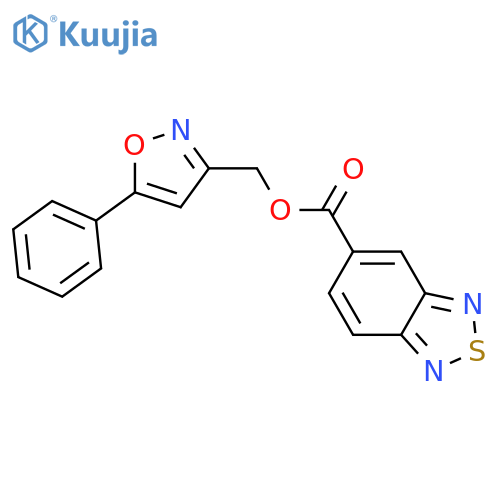 (5-phenyl-1,2-oxazol-3-yl)methyl 2,1,3-benzothiadiazole-5-carboxylate structure
