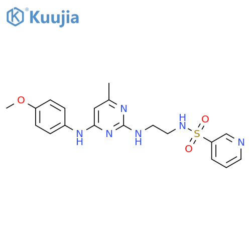N-(2-((4-((4-methoxyphenyl)amino)-6-methylpyrimidin-2-yl)amino)ethyl)pyridine-3-sulfonamide structure