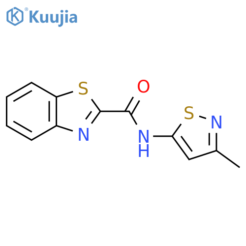 N-(3-methyl-1,2-thiazol-5-yl)-1,3-benzothiazole-2-carboxamide structure
