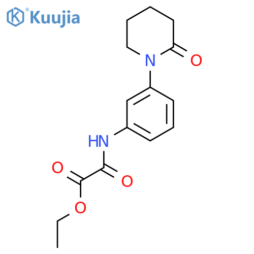 ethyl {3-(2-oxopiperidin-1-yl)phenylcarbamoyl}formate structure