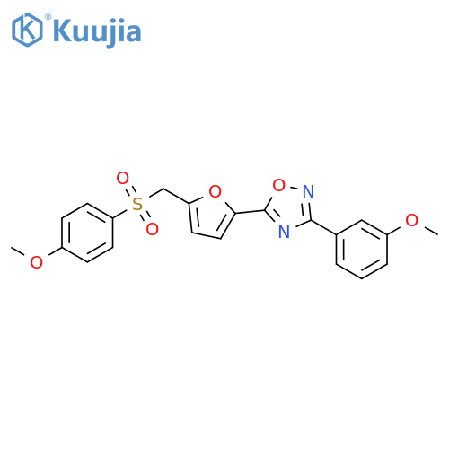 5-{5-[(4-methoxybenzenesulfonyl)methyl]furan-2-yl}-3-(3-methoxyphenyl)-1,2,4-oxadiazole structure