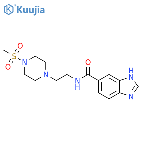 N-2-(4-methanesulfonylpiperazin-1-yl)ethyl-1H-1,3-benzodiazole-5-carboxamide structure