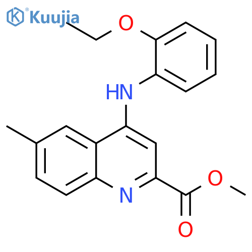 methyl 4-[(2-ethoxyphenyl)amino]-6-methylquinoline-2-carboxylate structure