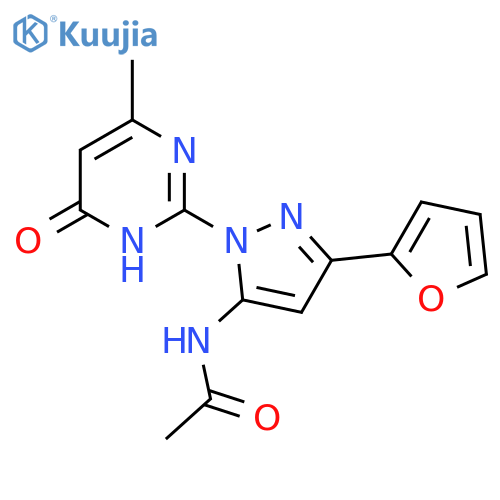 N-3-(furan-2-yl)-1-(4-methyl-6-oxo-1,6-dihydropyrimidin-2-yl)-1H-pyrazol-5-ylacetamide structure