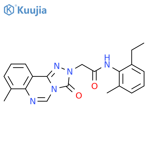 N-(2-ethyl-6-methylphenyl)-2-{7-methyl-3-oxo-2H,3H-[1,2,4]triazolo[4,3-c]quinazolin-2-yl}acetamide structure