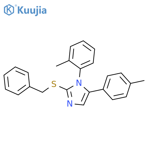 2-(benzylsulfanyl)-1-(2-methylphenyl)-5-(4-methylphenyl)-1H-imidazole structure