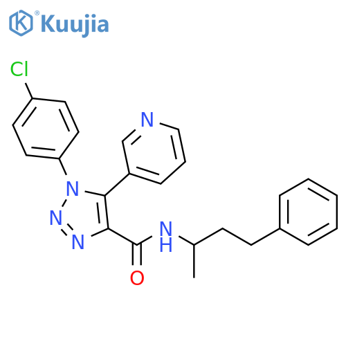 1-(4-chlorophenyl)-N-(4-phenylbutan-2-yl)-5-(pyridin-3-yl)-1H-1,2,3-triazole-4-carboxamide structure