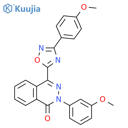 2-(3-methoxyphenyl)-4-[3-(4-methoxyphenyl)-1,2,4-oxadiazol-5-yl]-1,2-dihydrophthalazin-1-one structure