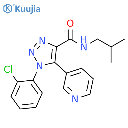 1-(2-chlorophenyl)-N-(2-methylpropyl)-5-(pyridin-3-yl)-1H-1,2,3-triazole-4-carboxamide structure