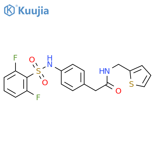 2-4-(2,6-difluorobenzenesulfonamido)phenyl-N-(thiophen-2-yl)methylacetamide structure
