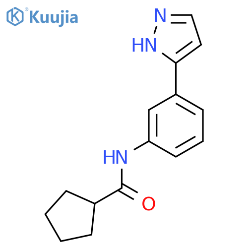 N-3-(1H-pyrazol-3-yl)phenylcyclopentanecarboxamide structure