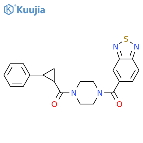 5-4-(2-phenylcyclopropanecarbonyl)piperazine-1-carbonyl-2,1,3-benzothiadiazole structure
