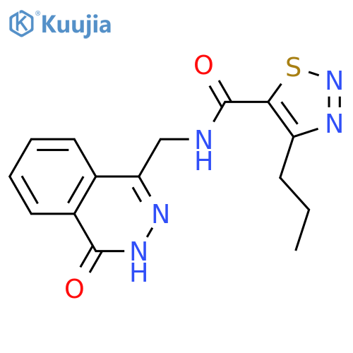 N-[(4-oxo-3,4-dihydrophthalazin-1-yl)methyl]-4-propyl-1,2,3-thiadiazole-5-carboxamide structure