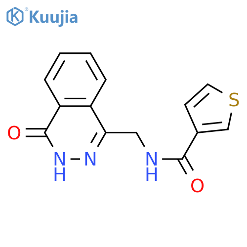 N-[(4-oxo-3,4-dihydrophthalazin-1-yl)methyl]thiophene-3-carboxamide structure