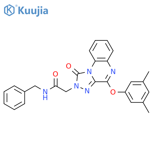 N-benzyl-2-[4-(3,5-dimethylphenoxy)-1-oxo-[1,2,4]triazolo[4,3-a]quinoxalin-2-yl]acetamide structure
