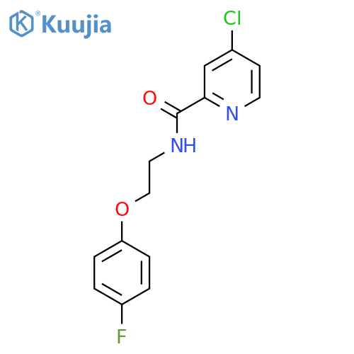 4-chloro-N-2-(4-fluorophenoxy)ethylpyridine-2-carboxamide structure