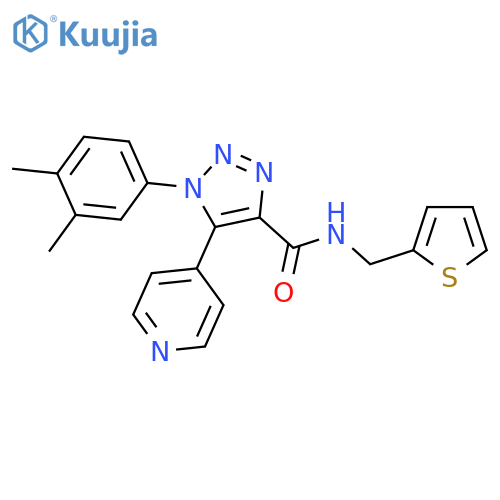 1-(3,4-dimethylphenyl)-5-(pyridin-4-yl)-N-[(thiophen-2-yl)methyl]-1H-1,2,3-triazole-4-carboxamide structure