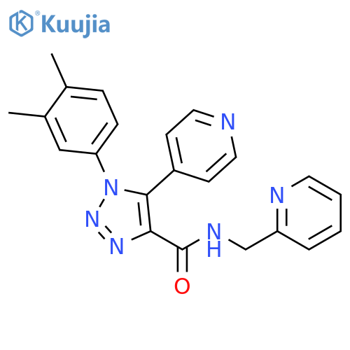 1-(3,4-dimethylphenyl)-N-[(pyridin-2-yl)methyl]-5-(pyridin-4-yl)-1H-1,2,3-triazole-4-carboxamide structure