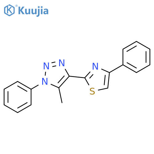 5-methyl-1-phenyl-4-(4-phenyl-1,3-thiazol-2-yl)-1H-1,2,3-triazole structure