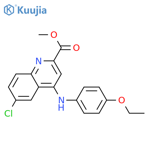 methyl 6-chloro-4-[(4-ethoxyphenyl)amino]quinoline-2-carboxylate structure