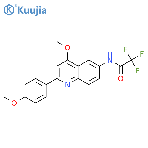 2,2,2-trifluoro-N-[4-methoxy-2-(4-methoxyphenyl)quinolin-6-yl]acetamide structure