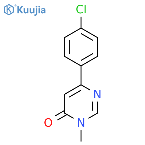 6-(4-chlorophenyl)-3-methyl-3,4-dihydropyrimidin-4-one structure