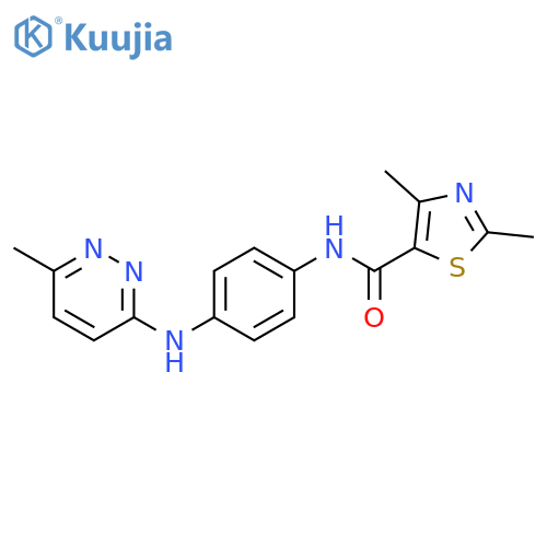 2,4-dimethyl-N-{4-(6-methylpyridazin-3-yl)aminophenyl}-1,3-thiazole-5-carboxamide structure