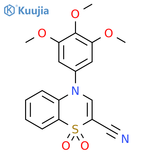 1,1-dioxo-4-(3,4,5-trimethoxyphenyl)-4H-1lambda6,4-benzothiazine-2-carbonitrile structure