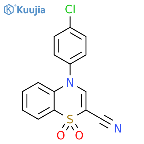 4-(4-chlorophenyl)-1,1-dioxo-4H-1lambda6,4-benzothiazine-2-carbonitrile structure
