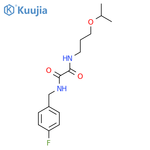 N'-(4-fluorophenyl)methyl-N-3-(propan-2-yloxy)propylethanediamide structure