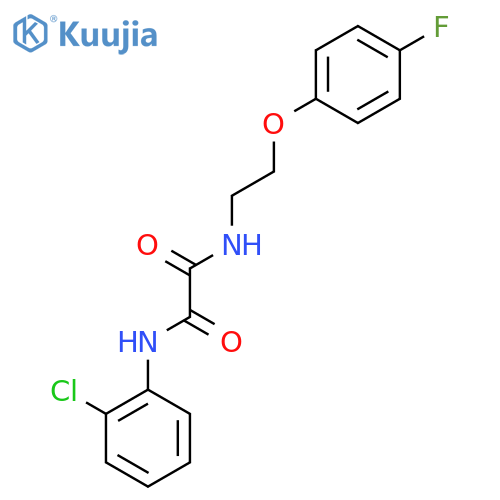 N-(2-chlorophenyl)-N'-2-(4-fluorophenoxy)ethylethanediamide structure