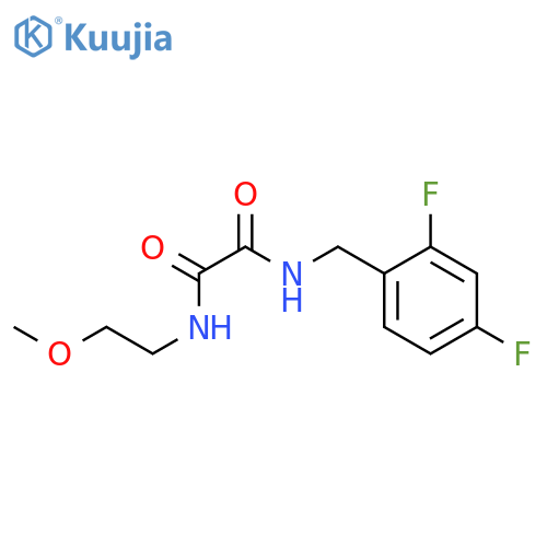 N'-(2,4-difluorophenyl)methyl-N-(2-methoxyethyl)ethanediamide structure