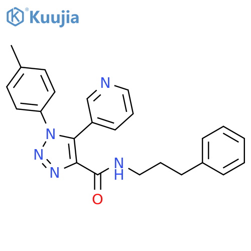 1-(4-methylphenyl)-N-(3-phenylpropyl)-5-(pyridin-3-yl)-1H-1,2,3-triazole-4-carboxamide structure