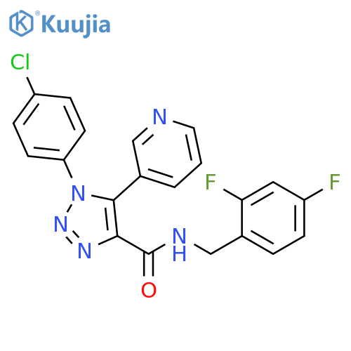 1-(4-chlorophenyl)-N-[(2,4-difluorophenyl)methyl]-5-(pyridin-3-yl)-1H-1,2,3-triazole-4-carboxamide structure